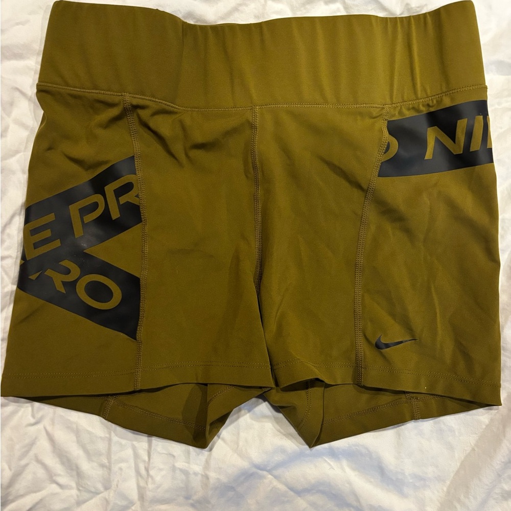 Nike Pro Mustard Yellow Shorts